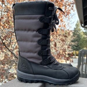 Timberland Women's MT. Hayes Tall Waterproof Black Snow Boots SIZE 8